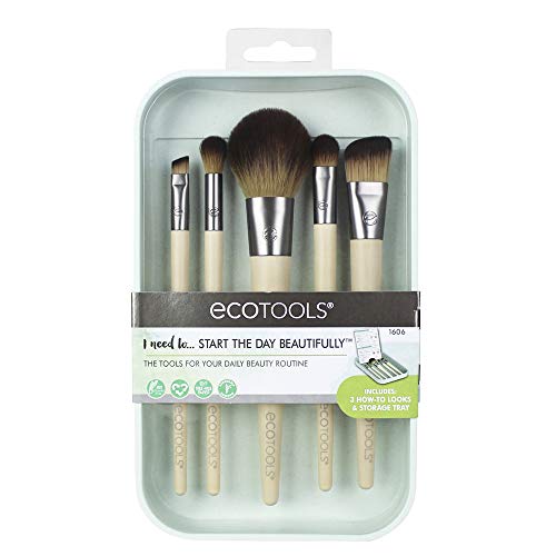 EcoTools Makeup Brush Set for Eyeshadow, Foundation, Blush, and Concealer, Set of 5