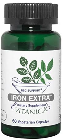 Vitanica Iron Extra, Enhanced Iron Absorption Supplement, Vegan/Vegetarian, 60 Capsules