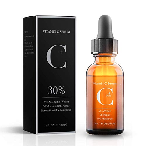 30% Vitamin C Serum with Hyaluronic Acid & VE for Face, Neck and Eye Treatment Serums, Anti Aging Facial Serum