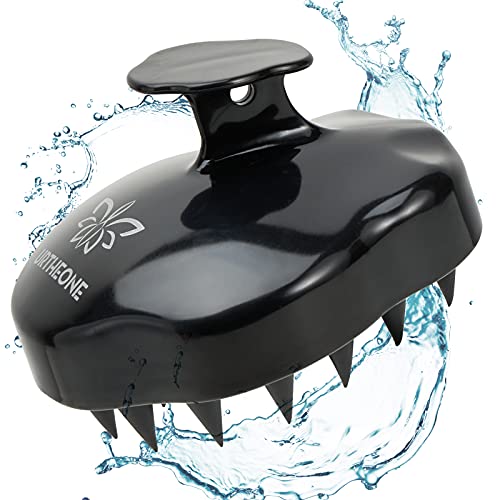 Hair Scalp Massager Shampoo Brush,Soft Silicone Hair Brush for Wet Dry Oily Curly Straight Thick Thin Rough Long Short Natural Men Women Kids Pets Hair Care Tools(Black)
